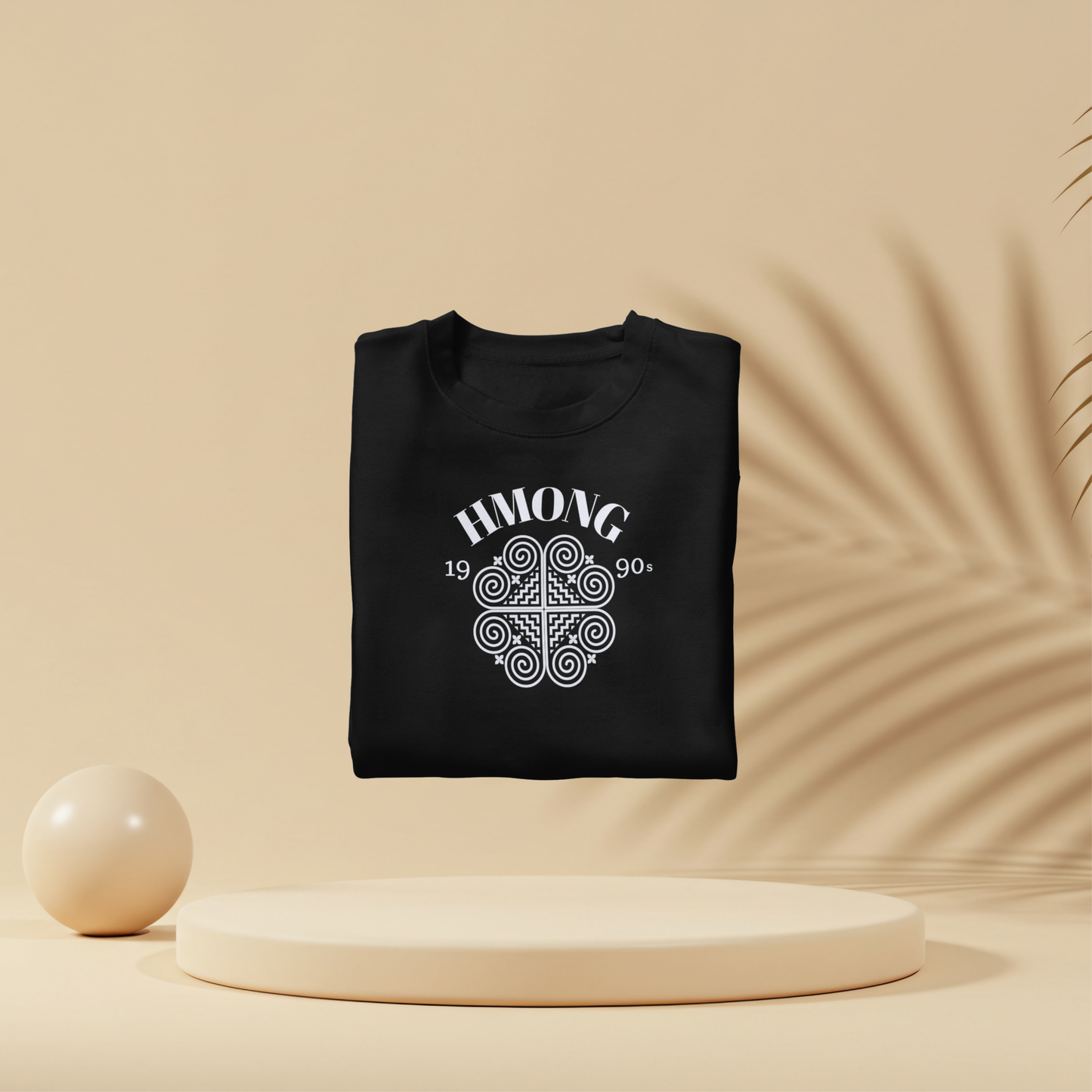 Hmong Octagon Pendant - Modern Unisex T-Shirt, Customizable Year
