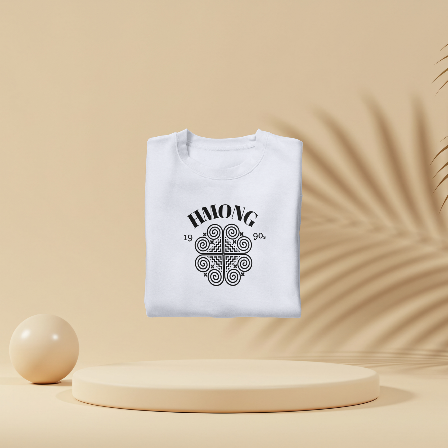 Hmong Octagon Pendant - Modern Unisex T-Shirt, Customizable Year