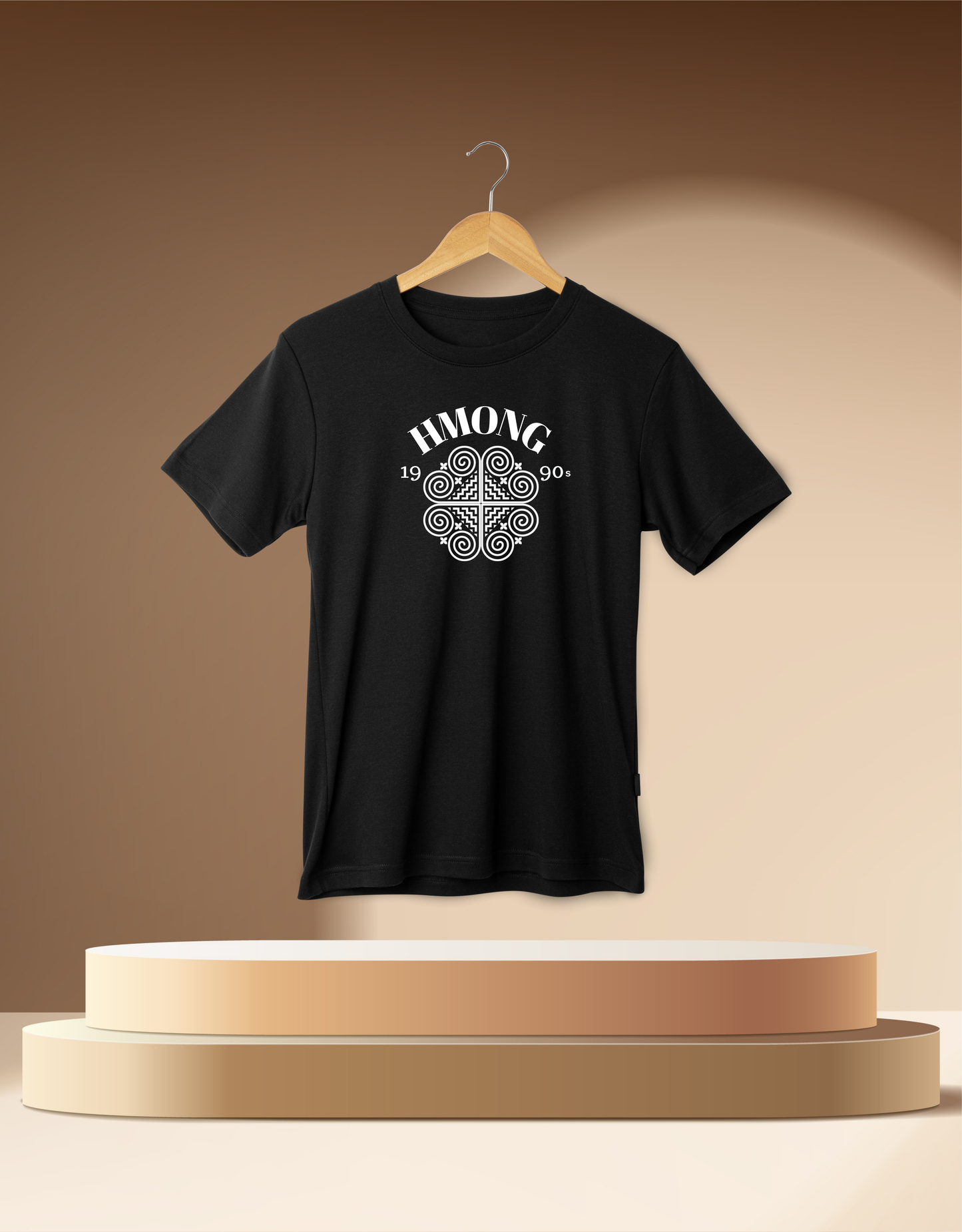 Hmong Octagon Pendant - Modern Unisex T-Shirt, Customizable Year